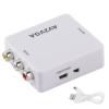 goodstumbler AV to VGA Converter, Portable 1920x1080 HD Composite AV to VGA Video Converter with USB Power Cable for TV DVD Projector Set Top Box view 1