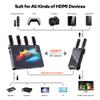 Wireless Video Transmitter and Receiver for Camera Monitor, Portable7 Inch Monitor Mini Hdmi Screen 2.4G/5G, 4K HDMI Input / 1080P Output, Streaming Video from Tiny TV Box/PC, Small Monitor 1312 ft view 3