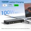 WAVLINK Pro Docking Station 5 Monitors, PD100W DisplayLink Dock Support Five 4K Displays for Mac & Windows, 2X DP 1.4(Dual 8K@60Hz), 2X HDMI 2.0, Alt HDMI, 2.5Gbps Ethernet, Driver Required DL7400 view 4