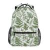 AMmao Backpack for Boys Girls Green Fern Leaves Pattern Shoulder Bag Elementary Middle High School Bookbag Laptop Bags Casual Daypack Rucksack for Men Women Teens Outdoor Travel M view 1