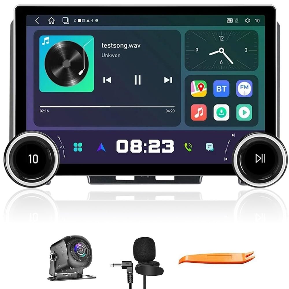 Display Knobs CarPlay/Android Auto Autoradio Android FM Radio Car Navigation Stereo Pad Player GPS 11.8" QLED Touch Screen BT WiFi 2 Din Headunit Tablet for Suzuki Jimny 2018-2025 Octa Core 4G+64G