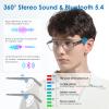 AI Glasses for Men and Women, Smart Glasses Powered by ChatGPT, AI Real-time Translation with 147 languages, Wireless Bluetooth Glasses Open Ear Calling with Speakers, AI Audio Eyewear for Meeting view 2