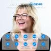 AI Glasses for Men and Women, Smart Glasses Powered by ChatGPT, AI Real-time Translation with 147 languages, Wireless Bluetooth Glasses Open Ear Calling with Speakers, AI Audio Eyewear for Meeting view 3