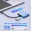 HDMI Splitter Extended Display, USB C to Dual HDMI Adapter 4K@30Hz, Dual Monitor Adapter for Extended Display with 2 HD MI/USB3.0/100W PD Fast Charging, Compatible with HP/Dell/MacBook/Lenovo view 2