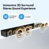 THOMSON Bluetooth Sound Bars for Smart TV, Bluetooth 5.3 Soundbar TV Speakers Home Theater Surround Soundbar for TV/PC/Gaming/Projectors, ARC/Optical/AUX/USB Connections with Remote(Black) view 4