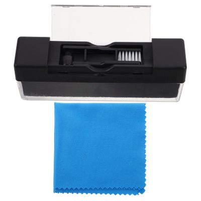 BESTonZON 1set Vinyl Record Cleaning Brush -Static Vinyl Cleaner Soft Bristles for Dust Removal Includes Cleaning Cloth for Turntables and Records