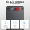 AI Voice Recorder, Voice Recorder AI Technology for Transcription & Summarization with Magnetic Housing, App Control,112 Languages, 64GB Memory, Audio Recorder for Lectures, Meetings, Gray view 2