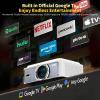 1500 ANSI 4K Decoding Projector with WiFi and Bluetooth, DESS Movie Home Theater Projector With Auto Focus & Keystone, Hidden Adjustable E-Bracket,Outdoor Proyector With Official Built-in Apps,C5 Pro view 4