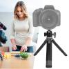 Mtlavishness Camera Tripod 1/4in Screw Cold Shoe Port 360 Degree Rotation Extendable Sturdy Stable Aviation Grade Aluminum Alloy with 8kg Load Capacity for Desktop and Handheld view 4
