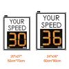 Solar Radar Speed Sign with LED Display  Traffic Speed Feedback Sign, High Brightness Reflective, IP65 Waterproof, Wireless Speed Detector for Road Safety, Includes Full Accessories(24"x35") view 2