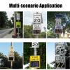 Solar Radar Speed Sign with LED Display  Traffic Speed Feedback Sign, High Brightness Reflective, IP65 Waterproof, Wireless Speed Detector for Road Safety, Includes Full Accessories(24"x35") view 3