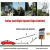 Solar Radar Speed Sign with LED Display  Traffic Speed Feedback Sign, High Brightness Reflective, IP65 Waterproof, Wireless Speed Detector for Road Safety, Includes Full Accessories(24"x35") view 4