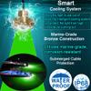 Kingshowstar 2Pcs Green Standard 1/2" NPT Boat Drain Plug Light with APP RF Remote ControlUnderwater LED Boat Light,40W 4100LM IP68 Waterproof Smart Cooling System for Yachts, Kayaks view 4