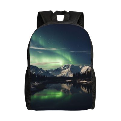 GTKSYNVE Northern Aurora Night Travel Backpack for Women Men Large Laptop Bag 16.1Inch College Bag Casual Daypack