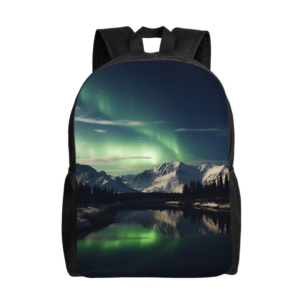 GTKSYNVE Northern Aurora Night Travel Backpack for Women Men Large Laptop Bag 16.1Inch College Bag Casual Daypack