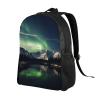 GTKSYNVE Northern Aurora Night Travel Backpack for Women Men Large Laptop Bag 16.1Inch College Bag Casual Daypack view 2