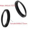 Female Internal Thread M48x0.75mm to Male External Thread T2 M42x0.75mm Astronomical Telescope Adapter Ring view 2