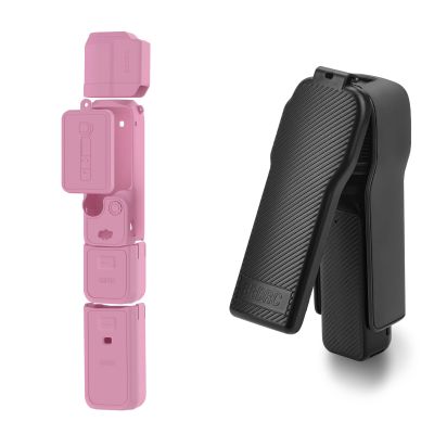 BRDRC Pocket 3 Silicone Cover & Cover Case, Protective Case Lens Protector Scratch-Resistant Sleeve Skin Compatible with DJI OSMO Pocket 3 Creator Combo Accessories(Red)