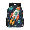 GTKSYNVE Space Ship Cartoon Travel Backpack for Women Men Large Laptop Bag 16.1Inch College Bag Casual Daypack view 1