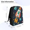 GTKSYNVE Space Ship Cartoon Travel Backpack for Women Men Large Laptop Bag 16.1Inch College Bag Casual Daypack view 4