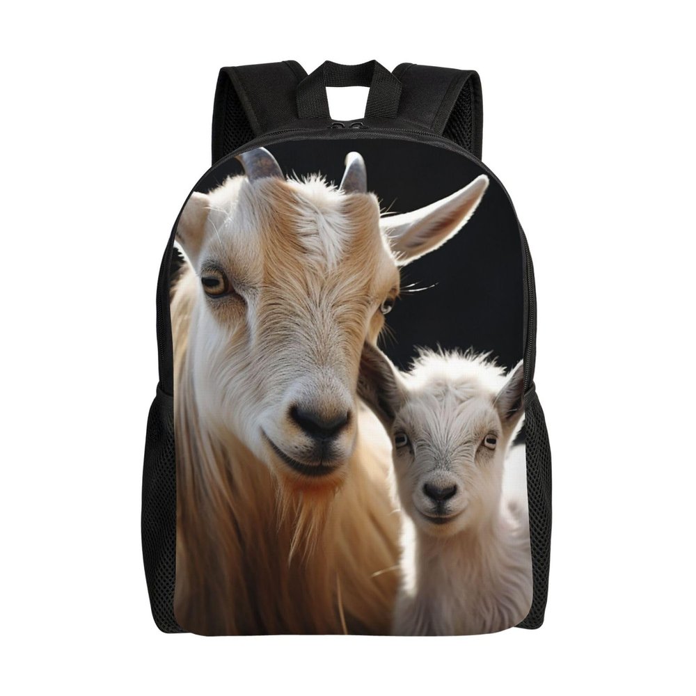 GTKSYNVE Cute goat baby with mother Travel Backpack for Women Men Large Laptop Bag 16.1Inch College Bag Casual Daypack