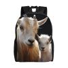 GTKSYNVE Cute goat baby with mother Travel Backpack for Women Men Large Laptop Bag 16.1Inch College Bag Casual Daypack view 1