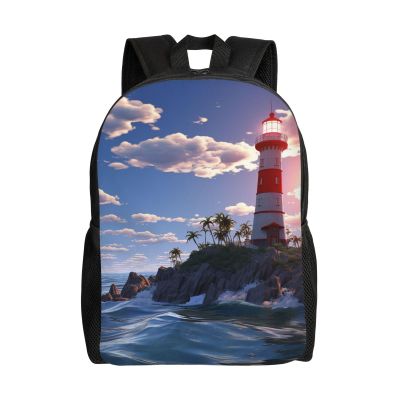 GTKSYNVE Navigation Lighthouse Travel Backpack for Women Men Large Laptop Bag 16.1Inch College Bag Casual Daypack