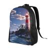 GTKSYNVE Navigation Lighthouse Travel Backpack for Women Men Large Laptop Bag 16.1Inch College Bag Casual Daypack view 2