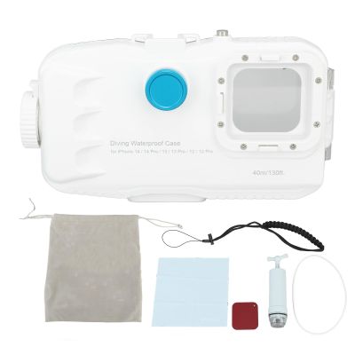 Mtlavishness 40m 130ft Underwater Diving Phone Case for 14 14Pro 13 13Pro 12 12Pro with Upgraded One Way Valve Vacuum Design Suitable for Underwater Photography and Various
