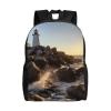 GTKSYNVE Lighthouse Rocks Seaside Travel Backpack for Women Men Large Laptop Bag 16.1Inch College Bag Casual Daypack view 1