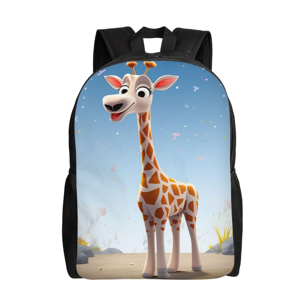 GTKSYNVE Cartoons Giraffe Travel Backpack for Women Men Large Laptop Bag 16.1Inch College Bag Casual Daypack