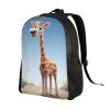 GTKSYNVE Cartoons Giraffe Travel Backpack for Women Men Large Laptop Bag 16.1Inch College Bag Casual Daypack view 2