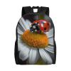 GTKSYNVE Ladybug Daisy Travel Backpack for Women Men Large Laptop Bag 16.1Inch College Bag Casual Daypack view 1