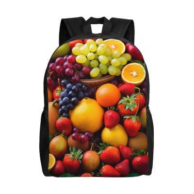 GTKSYNVE Fresh Fruits Travel Backpack for Women Men Large Laptop Bag 16.1Inch College Bag Casual Daypack