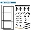 48 x 84 in Metal and Glass Sliding Double Barn Door with Installation Hardware Kit (Soft-Close Included) view 4