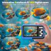 Underwater Camera, Selfie Dual Screens 4K 48MP 11FT Autofocus Waterproof Digital Camera for Snorkeling,16X Zoom, 64GB Card, 2 Batteries, Fill Light (Blue) view 3