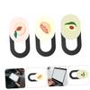 Angoily 3pcs Webcam Privacy Cover Set for Laptops Colorful Fruit Design Slide Mechanism Easy Installation Protects Your Privacy view 3