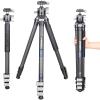 KT254CF-INNOREL Carbon Fiber Professional Fast Flip Buckle Tripod 25.6mm Tube Compact Lightweight Stand with D36 Low Profile Double U Notch Ball Head for Digital DSLR Video Camcorder Max Load 15kg view 1