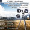 KT254CF-INNOREL Carbon Fiber Professional Fast Flip Buckle Tripod 25.6mm Tube Compact Lightweight Stand with D36 Low Profile Double U Notch Ball Head for Digital DSLR Video Camcorder Max Load 15kg view 2