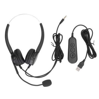 Multizenic Professional Call Center Headset with USB Port, Noise Reduction Technology, Adjustable Design and Rotating Microphone for Clear Communication in Telemarketing, Online Classroom