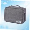 Holibanna Travel Storage Bag for Data Cables Power Banks and Electronics Polyester Organizer Case for Grey view 4