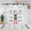 48 x 84 inch (Double 24x84 Door) Glass Barn Door with Sliding Hardware Kit,Fit 44-46in Wide Opening view 2