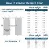 72 x 96 inch (Double 36x96 Door) Glass Barn Door with Sliding Hardware Kit,Fit 68-70in Wide Opening view 3