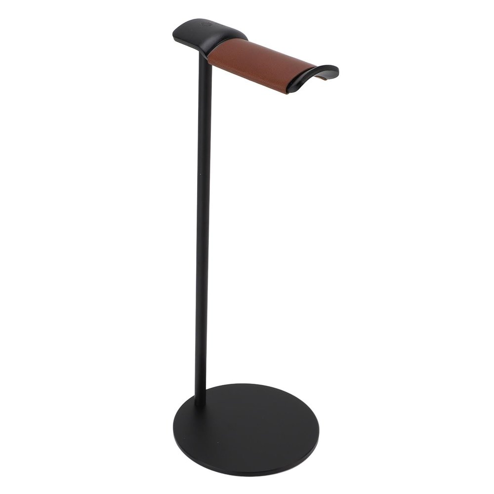 Yunir Headphone Stand,Headset Holder,Aluminum Alloy Earphone Stand with Supporting Bar,Solid Base for Most Headphones Size (Silver) (Black)
