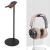 Yunir Headphone Stand,Headset Holder,Aluminum Alloy Earphone Stand with Supporting Bar,Solid Base for Most Headphones Size (Silver) (Black) view 2