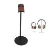 Yunir Headphone Stand,Headset Holder,Aluminum Alloy Earphone Stand with Supporting Bar,Solid Base for Most Headphones Size (Silver) (Black) view 3