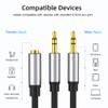 3.5mm Audio Splitter Cable, 1 Female to 2 Male AUX Cable for TV, Amplifier, and Car Stereo view 4