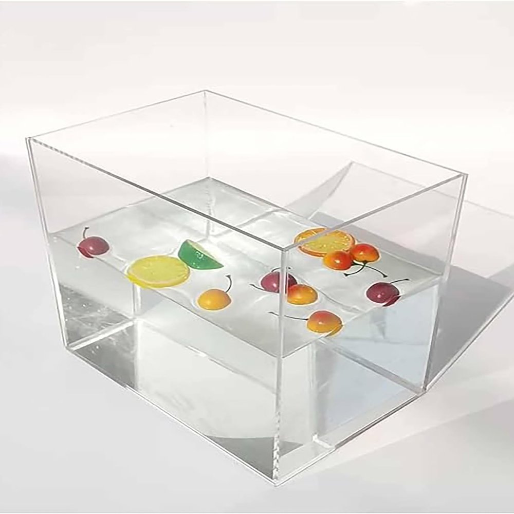 Acrylic Deep Water Tank Photography Special Display Cabinet Underwater Suspended Water Tank Smooth and Delicate (Color: Transparent)(40X20X60CM)