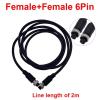 2M GX12 2/3/4/5/6Pin Male/Female Extension Cable M12 Video And Audio Connector For Camera(6Pin female female) view 2