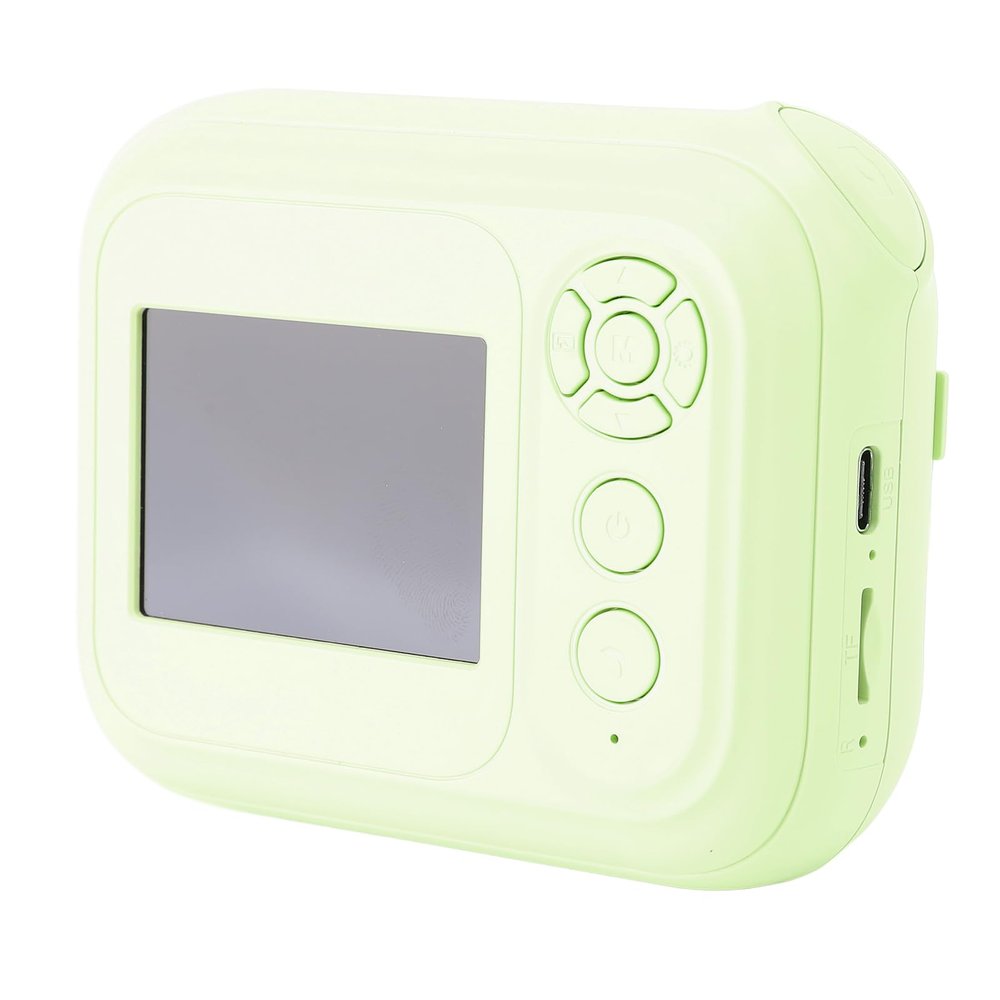 Kids Camera Instant Print - 48MP 1080P HD 6X Photo Instant Camera for Kids with MP3 Game Functions, Child Printable Camera for Birthday Xmas Gifts (Green)